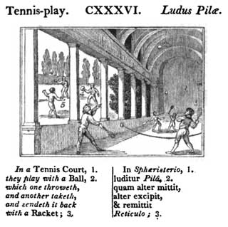 Tennis, Johann Amos Comenius, 1658