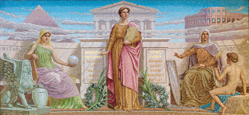 An allegorical mosaic representing History